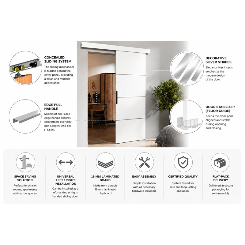 DOOR MALIBU 1, 86cm x 205cm, White