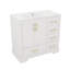 Meuble-lavabo traditionnel 36 po avec lavabo en céramique, armoire de salle de bain avec deux portes à fermeture douce et quatre tiroirs-1021236865
