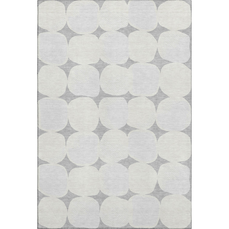 Premium Machine Washable Prisco Gray Rug