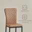 Classic High Back Upholstered Faux Leather Dining Chair with Silver/Black Leg-1927680458-1927680307