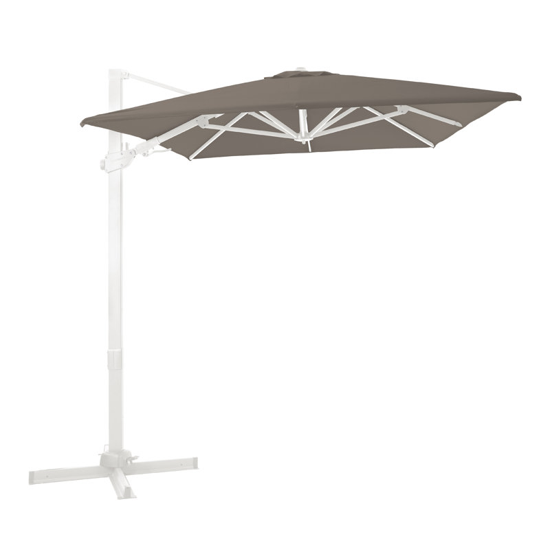 Briyelle 300cm Cantilever Parasol, White, Taupe