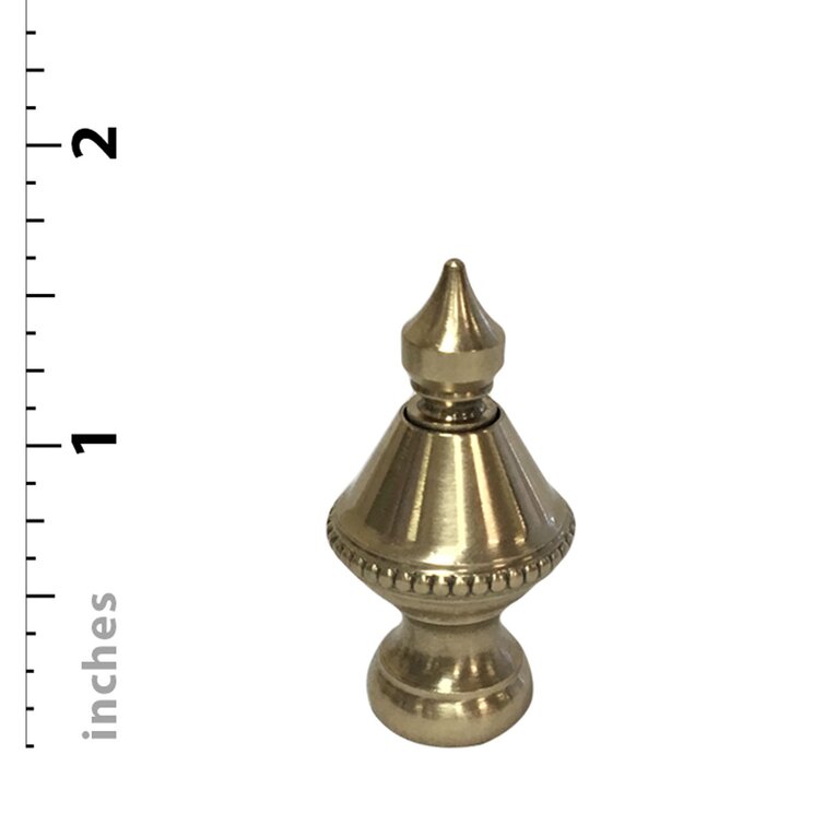 Royal Designs Pine Cone Design Lamp Finial, Antique Brass - On