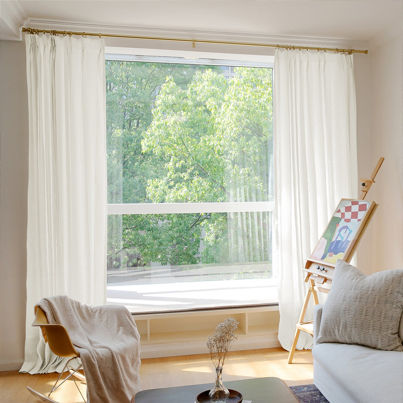 Rideau doublé Twopages, Blanc cassé, L 26 po x L 84 po