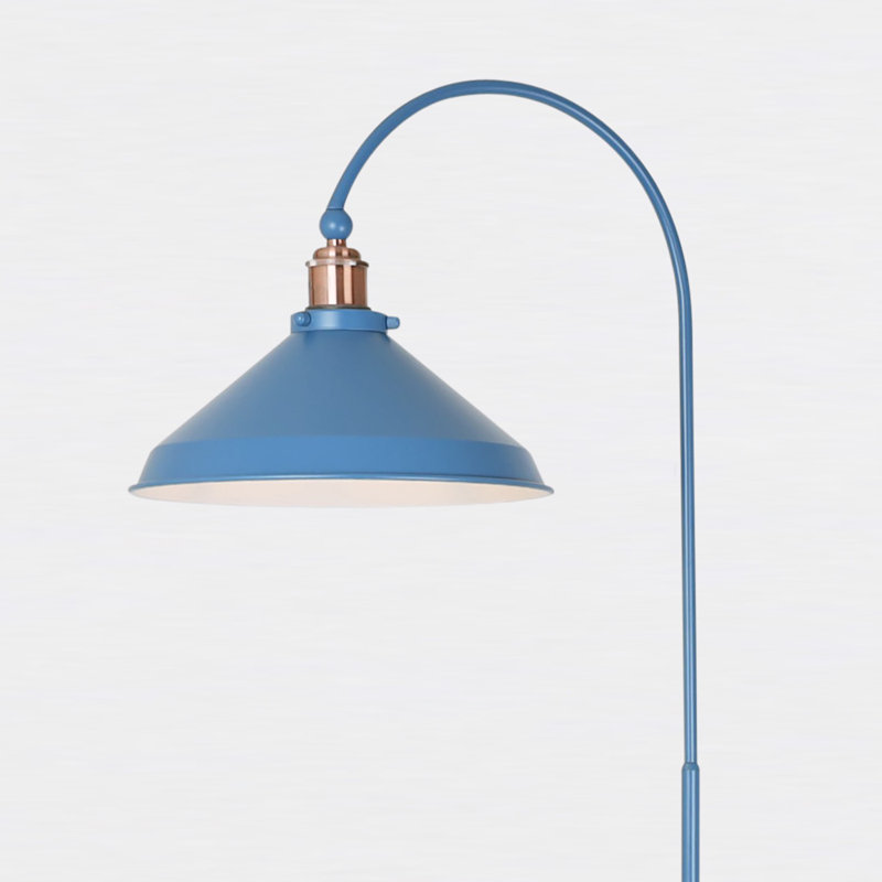 Grabowski 166cm LED Arched Floor Lamp, Mirage Blue, Mirage Blue