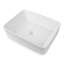 Lavabo de salle de bain rectangulaire en céramique blanche lavable à la main 19 po x 15 po x 6 po