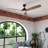  Niles 60 in. Black Indoor Outdoor Rod Mount Contemporary Ceiling Fan with Dark Elm Blades, Dimmable Integrated LED Light Kit and Remote Control Included, 6 Speed Energy Efficient DC Motor-99928216