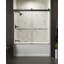Porte de baignoire de dérivation 59,63 "x 59,75" avec technologie CleanCoat Levity-36664205-69281727