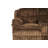 Manual Motion Loveseat Recliner Fur-Like Corduroy In Chocolate