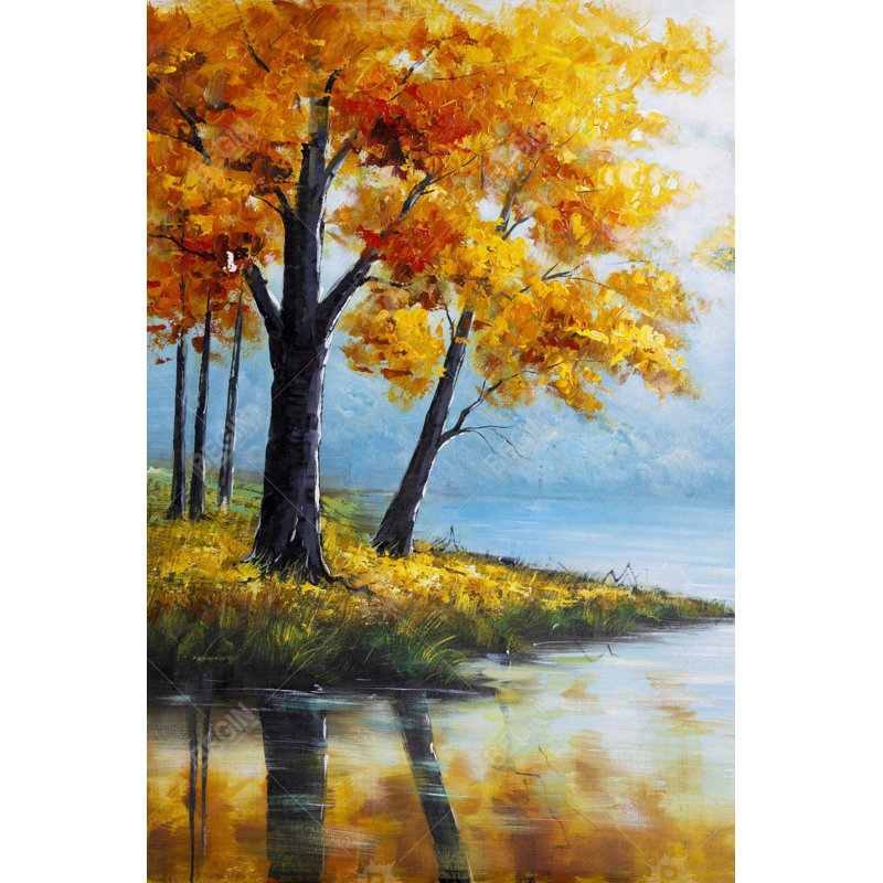 «Trees By The Lake» sur toile