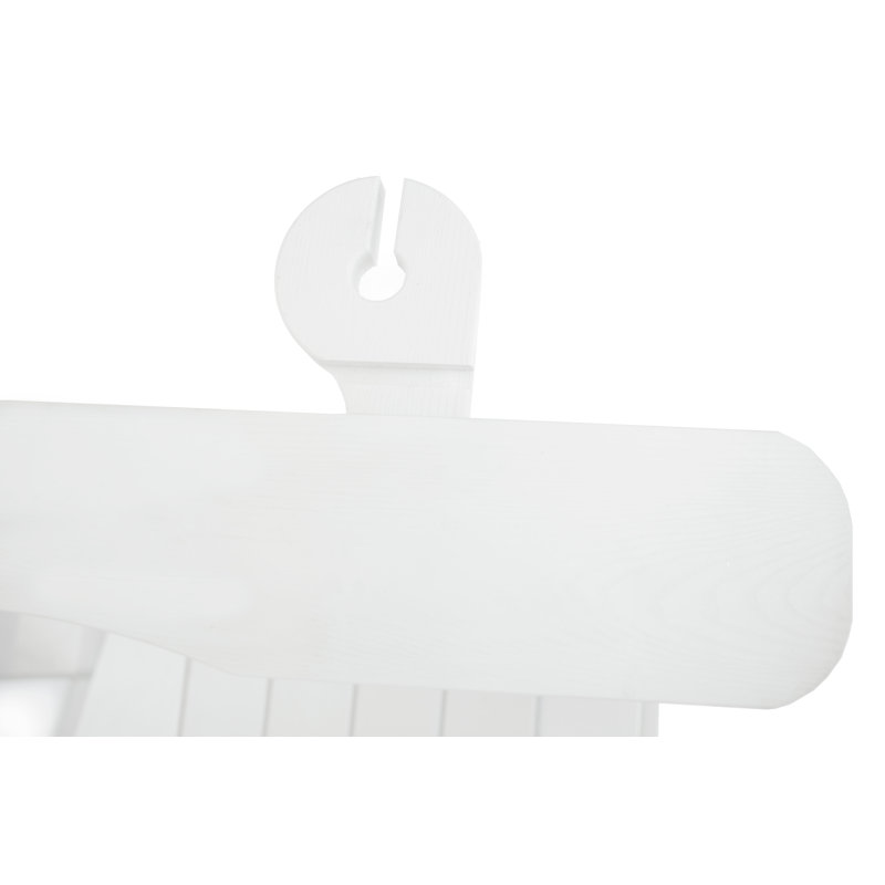 Set of 2 White HDPE Adirondack Chairs with Arms
