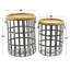 Ensemble de 2 couvercles en bois massif