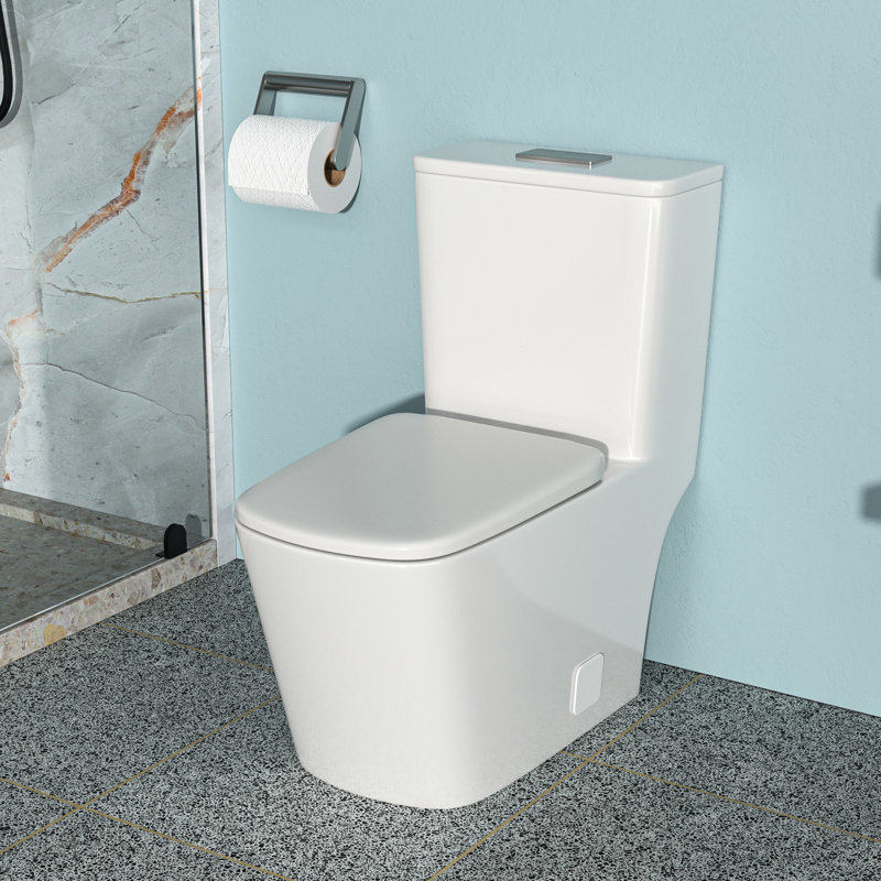 Ceramic Toilet With Stable Base - Prevents From Shaking Silent Flushing Mechanism Peaceful At Night