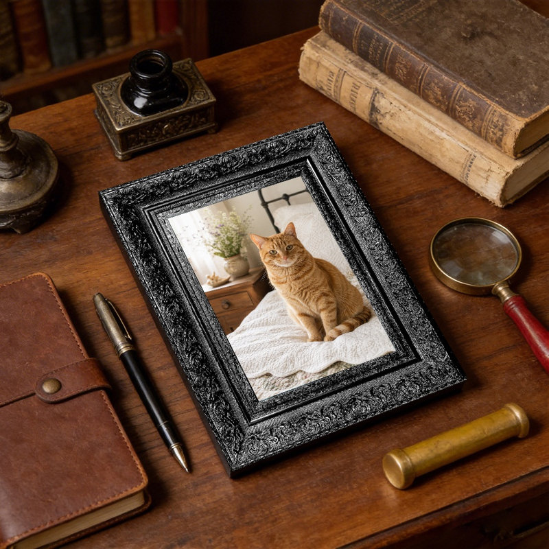 Cadre photo de table 1PC 5 "x 7" noir pour tablette de bureau, Black, 1, 5" x 7"