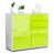 White/High-gloss green