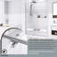 Porte de douche à pivot 50 x 54 po x H 74 po | Ouvert à l'extérieur | Arrêt à 105 degrés | Verre trempé 5/16 po | Nickel brossé-124815085
