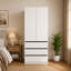 Armoire penderie avec 3 tiroirs pour la chambre à coucher Armoire