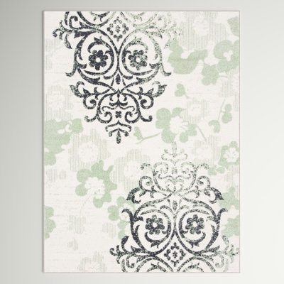 Tapis ivoire / vert / noir Agathla