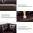 3-Piece Faux Leather Sectional Sofa-1459273677