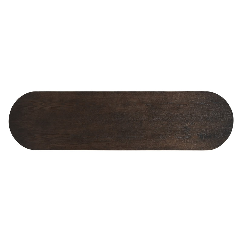 Console rustique avec pieds cannelés Trexm, Espresso