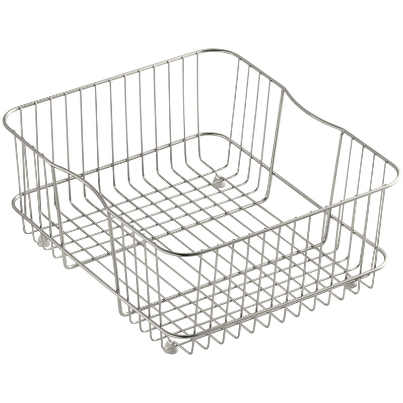 Panier d'évier enduit pour éviers de cuisine à nuances et en fer/tons, Acier inoxydable