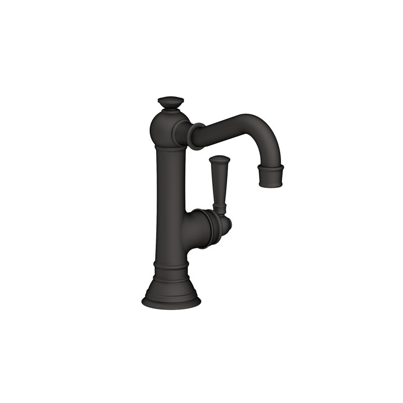 Jacobean Single Hole Bathroom Faucet with Drain Assembly, Flat Black