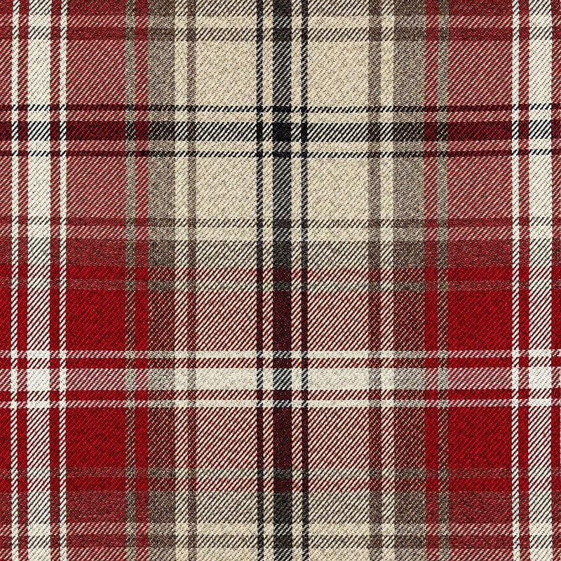 Bret Plaid Square Cushion, Red