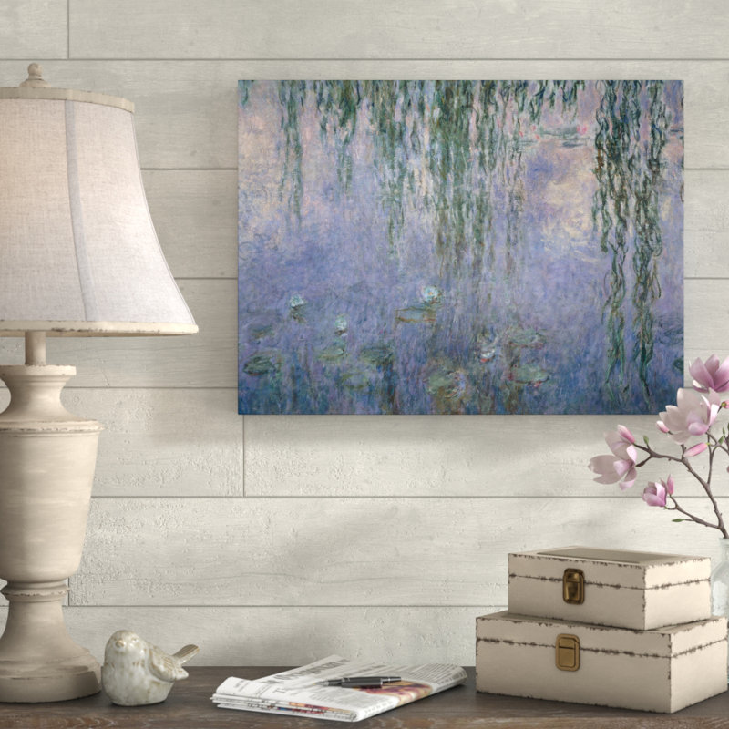« water lilies iii 1840-1926 » par claude monet, reproduction d’art sur toile tendue, H 35 po x l 47 po x P 2 po