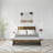 Aisen Walnut King Solid Wood Panel Headboard Bed Frame-1760505448
