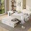 Lit de jour double avec bureau amovible, table d'appoint hydraulique-536310527