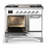 Majestic III Series 40 Inch Dual Fuel Range with 6 Sealed Burners, Griddle, in White (Natural Gas, Chrome Trim)-124828635-124828640-124828649