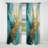 Gold And Teal Aurora Harmony II - Spirals Curtain - Blackout Abstract Curtain - 1 Panels-107631859