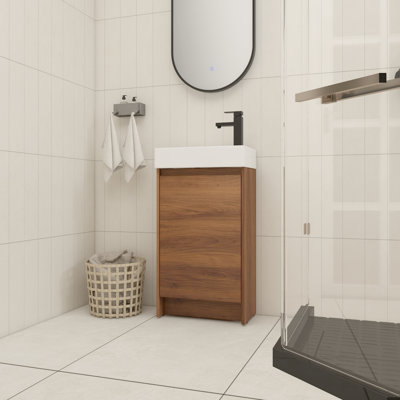 Burgos 18'' Small Freestanding Single Bathroom Vanity Set