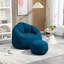 Fauteuil à billes bleu rembourré en mousse pour les loisirs de lecture