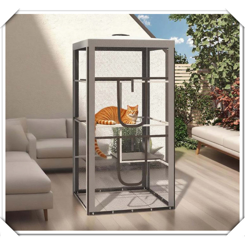 Parc pour chat en acier