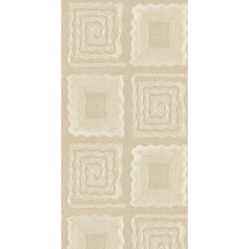 Faraway Lombok Geometric Non-Woven Wallpaper Roll, Parchment