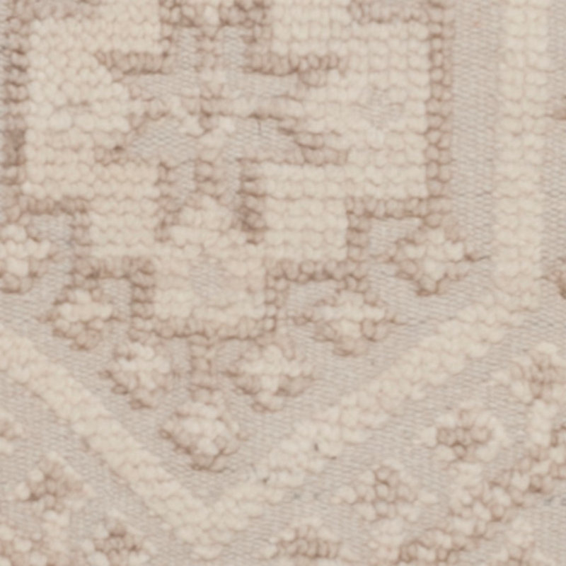 Tapis beige en laine / coton noué à la main Baum, Rectangle 6 pi x 9 pi