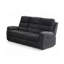 Ensemble de canapés inclinables manuels 3 pièces, canapé + causeuse + fauteuil inclinable, gris foncé