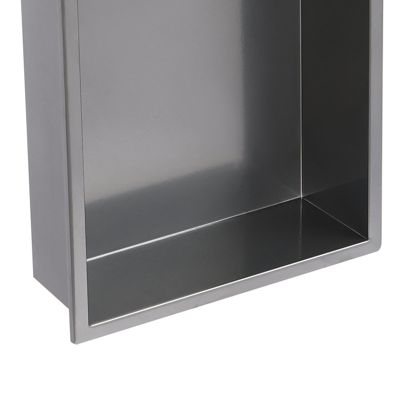 Olivan 12"×24" Single Recessed Waterproof Shower Niche, Silver