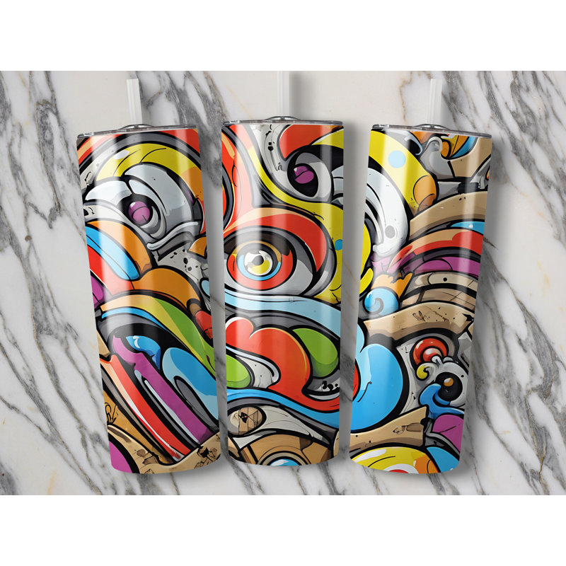 Choose Handmade Tumblers 591ml Vacuum Insulated Stainless Steel (18/8) Travel Tumbler with Straw