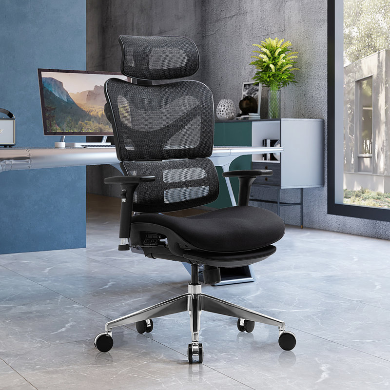 Chaise de travail en filet Pont, Noir