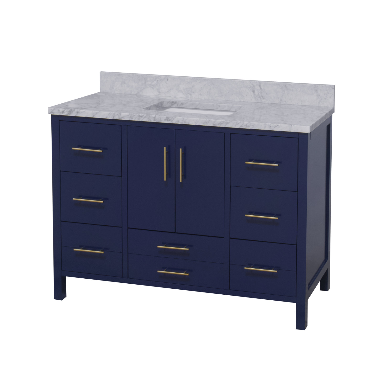 Kiara 48'' Single Bathroom Vanity, Marble, Royal Blue