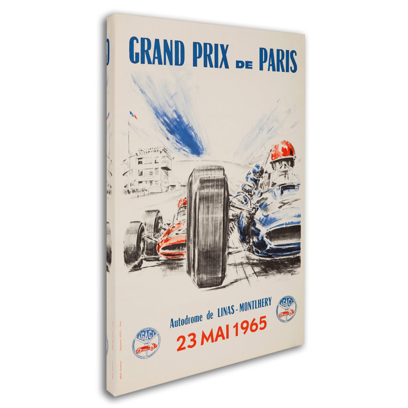 «Racing 8 Vintage» par Lantern Press - reproduction d'annonce sur toile, H 24 po x l 16 po x P 2 po