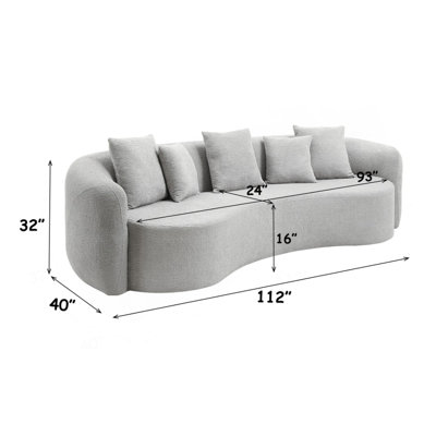 Lit superposé gris Bellos avec 5 coussins décoratifs