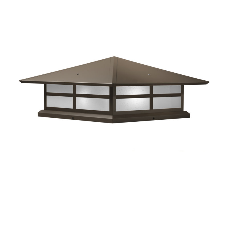 Luminaire suspendu à 2 lumières Abston, H 12 po x l 6,75 po x P 12 po, Granuleux givré, Bronze thermolaqué