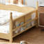 Lit double sécuritaire avec rangement, panneau de fibres à densité moyenne en bois de style Montessori pour chambre d'enfant