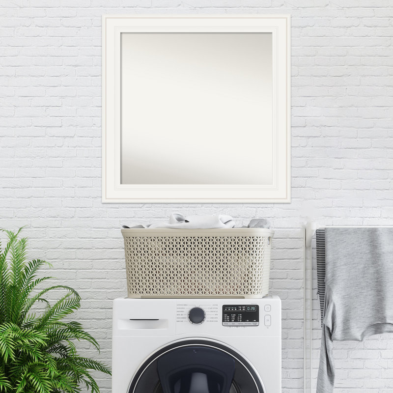 Annelien White Non-Beveled Wall Mirror, 31.5" x 31.5"