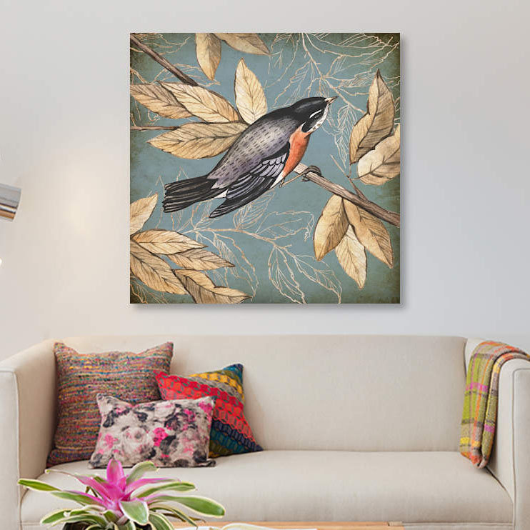 « songbird fable i », impression sur toile, H 12 po x l 12 po x P 1,5 po, Toile tendue, Pas de tapis