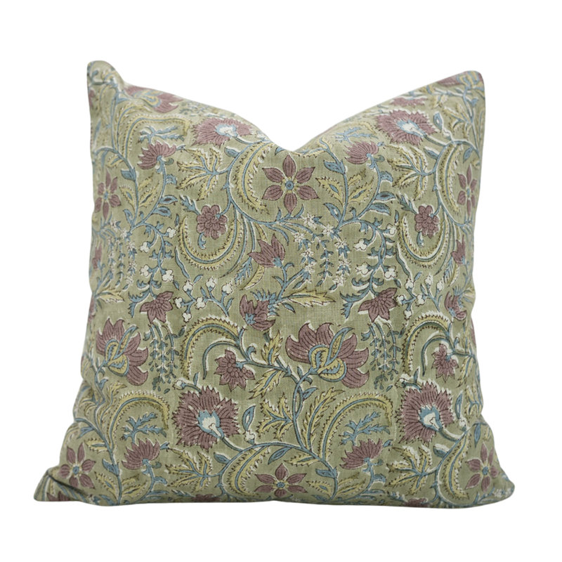 Housse de coussin en lin de qualité supérieure Fab Divine, Modern Home Accent, Kundanvan, Carrée, H 24 po x l 24 po
