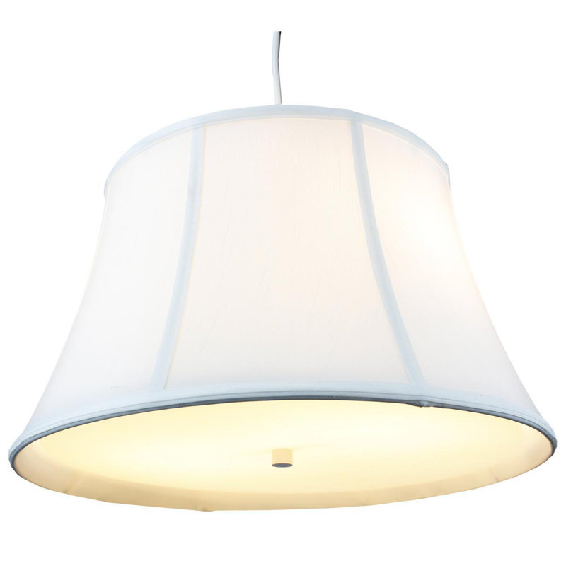 2 - Light Unique/Statement Pendant, 10" H x 17" W x 12" D, White