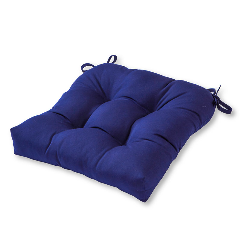 Coussin de chaise d'extérieur Royzell Sunbrella, Toile bleu marine